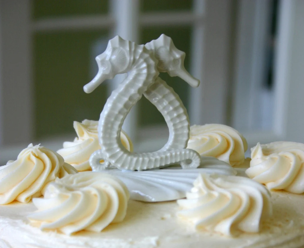 Porcelain Seahorse Cake Topper photo 4