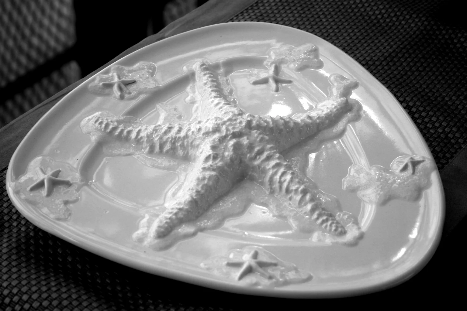 Starfish Platter - Five Section Porcelain Starfish Platter