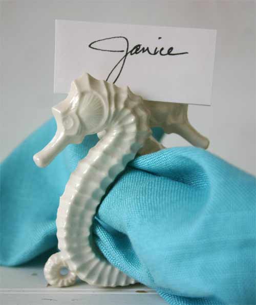 Seahorse Napkin Rings & Place Holders - Set of 8 photo 3