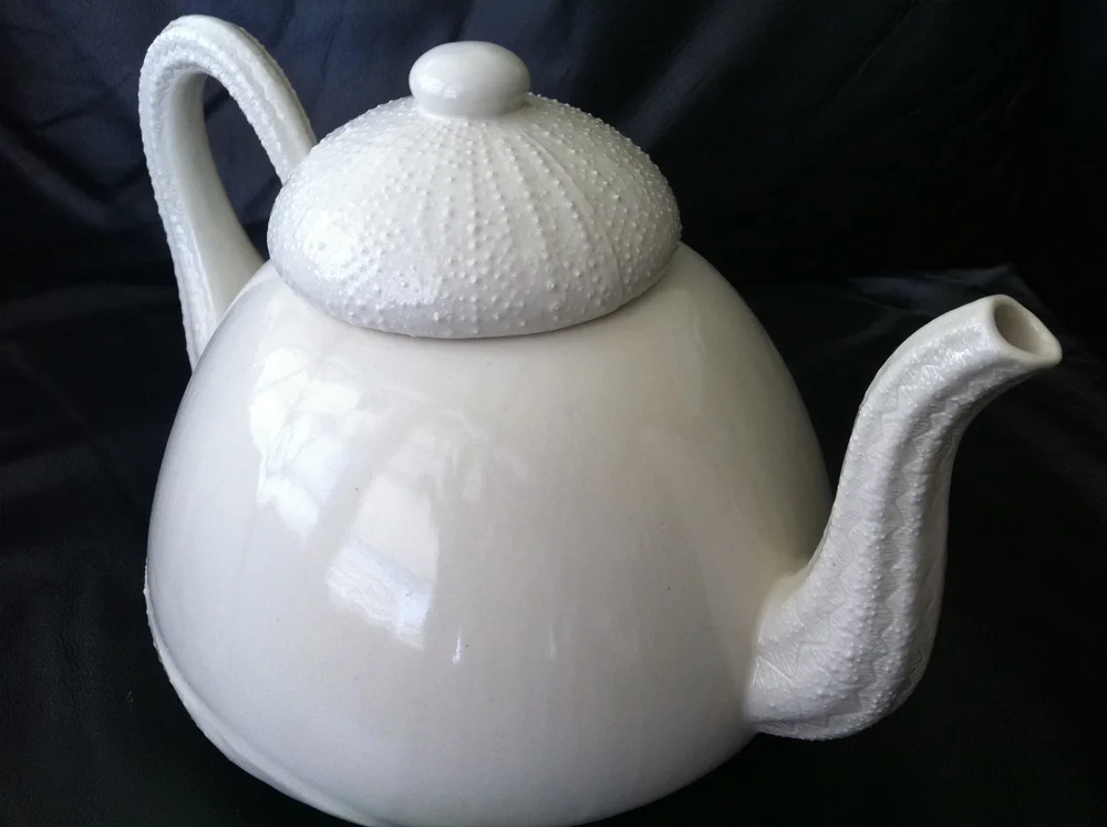 Porcelain Teapot - Sea Urchin Theme