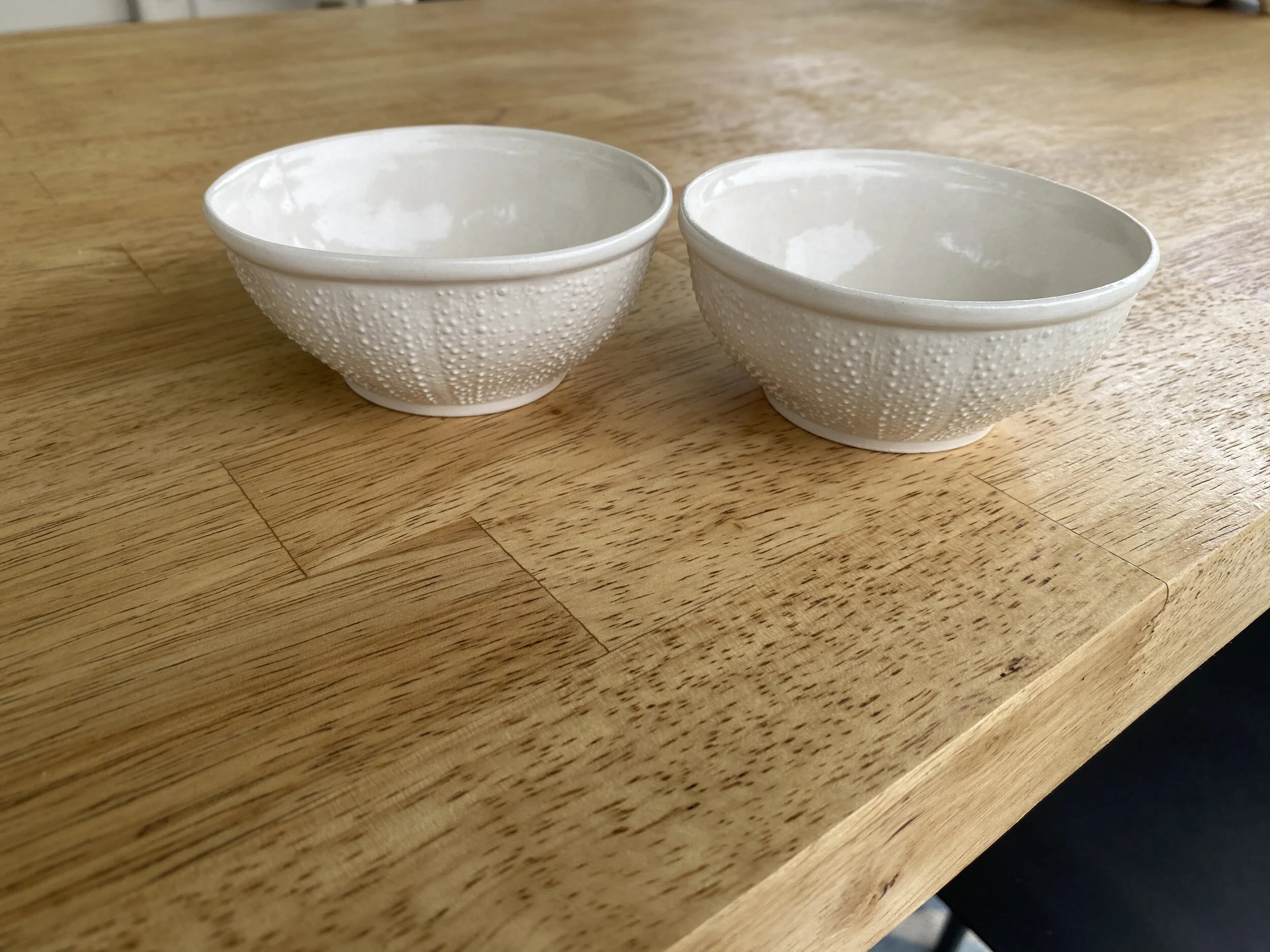 Sea Urchin Bowls - 6 oz Set of 2 Porcelain Bowls photo 4