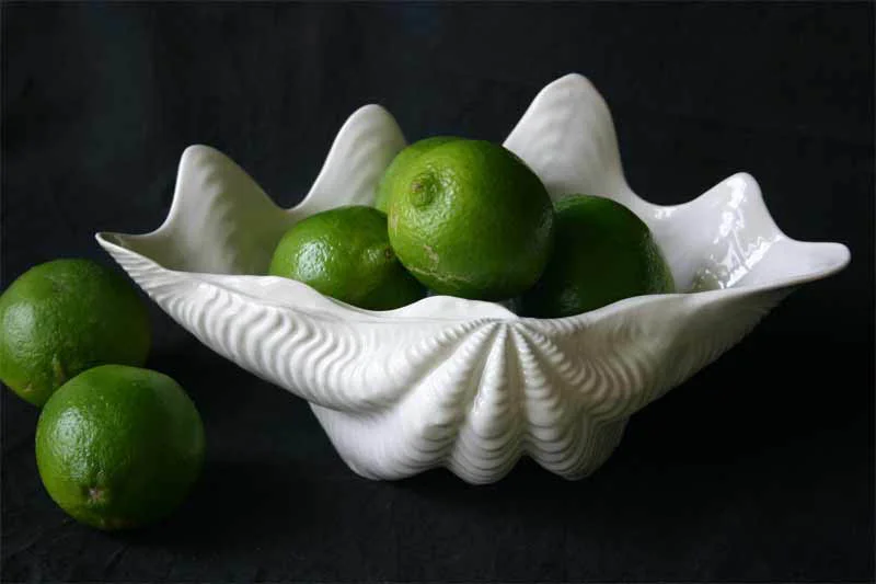 Clam Shell Bowl - Handcrafted Porcelain Bowl photo 6