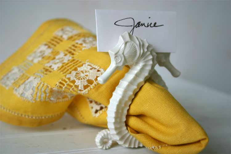 Seahorse Napkin Rings & Place Holders - Set of 8 photo 6