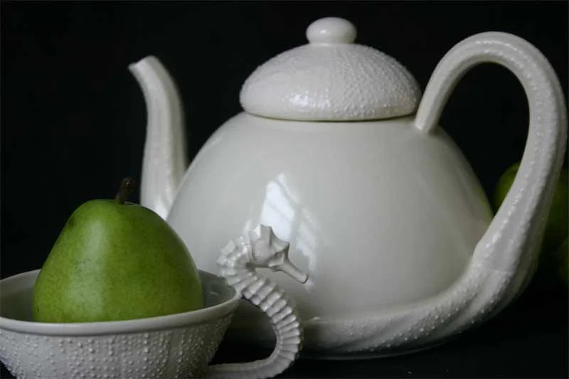 Porcelain Teapot - Sea Urchin Theme photo 4