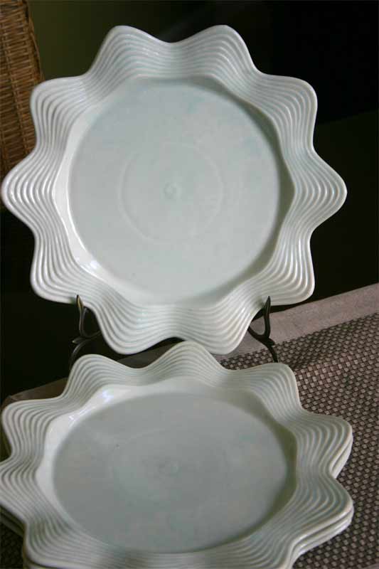 Waves Dinner Porcelain Plates (Set of 4) photo 3