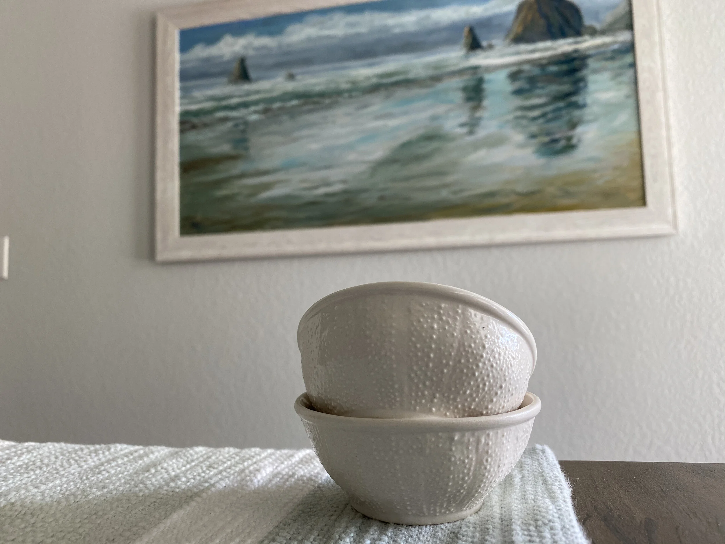 Porcelain Sea Urchin Bowls (4oz) - Set of 2 photo 5