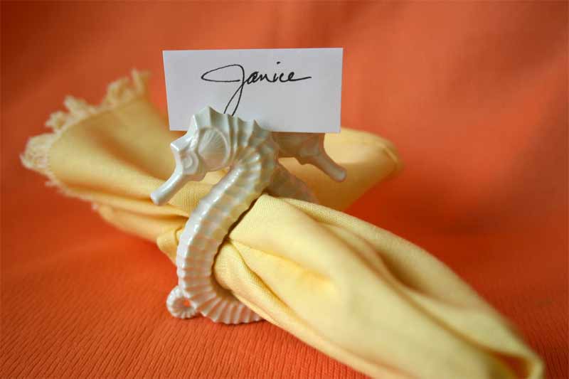 Seahorse Napkin Rings & Place Holders - Set of 8 photo 5