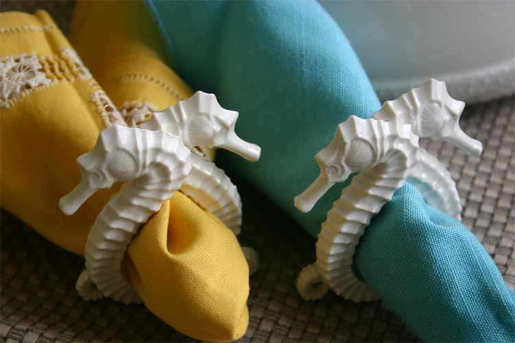 Seahorse Napkin Rings & Place Holders - Set of 8 photo 4