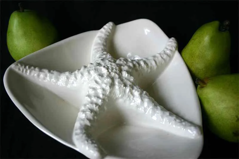 Starfish Bowl - Five Section Porcelain Condiment Server