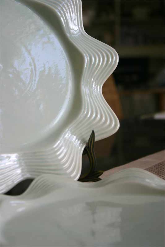 Waves Dinner Porcelain Plates (Set of 4) photo 2