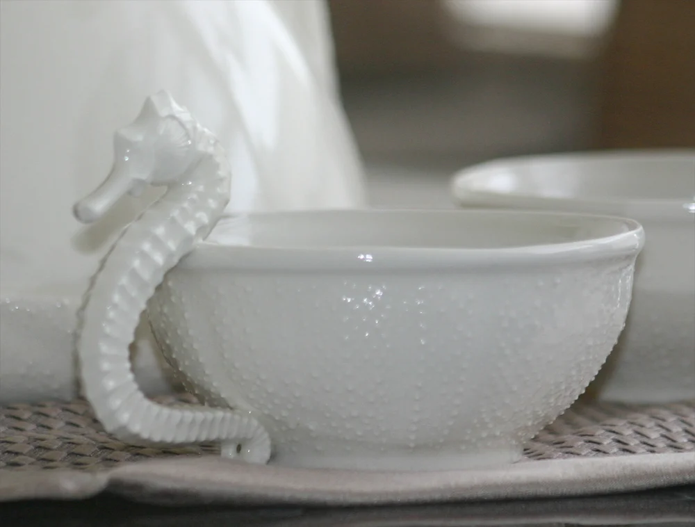 Porcelain Teacup - Sea Urchin & Seahorse photo 4