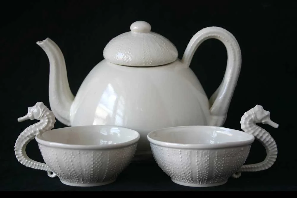 Porcelain Teapot - Sea Urchin Theme photo 9