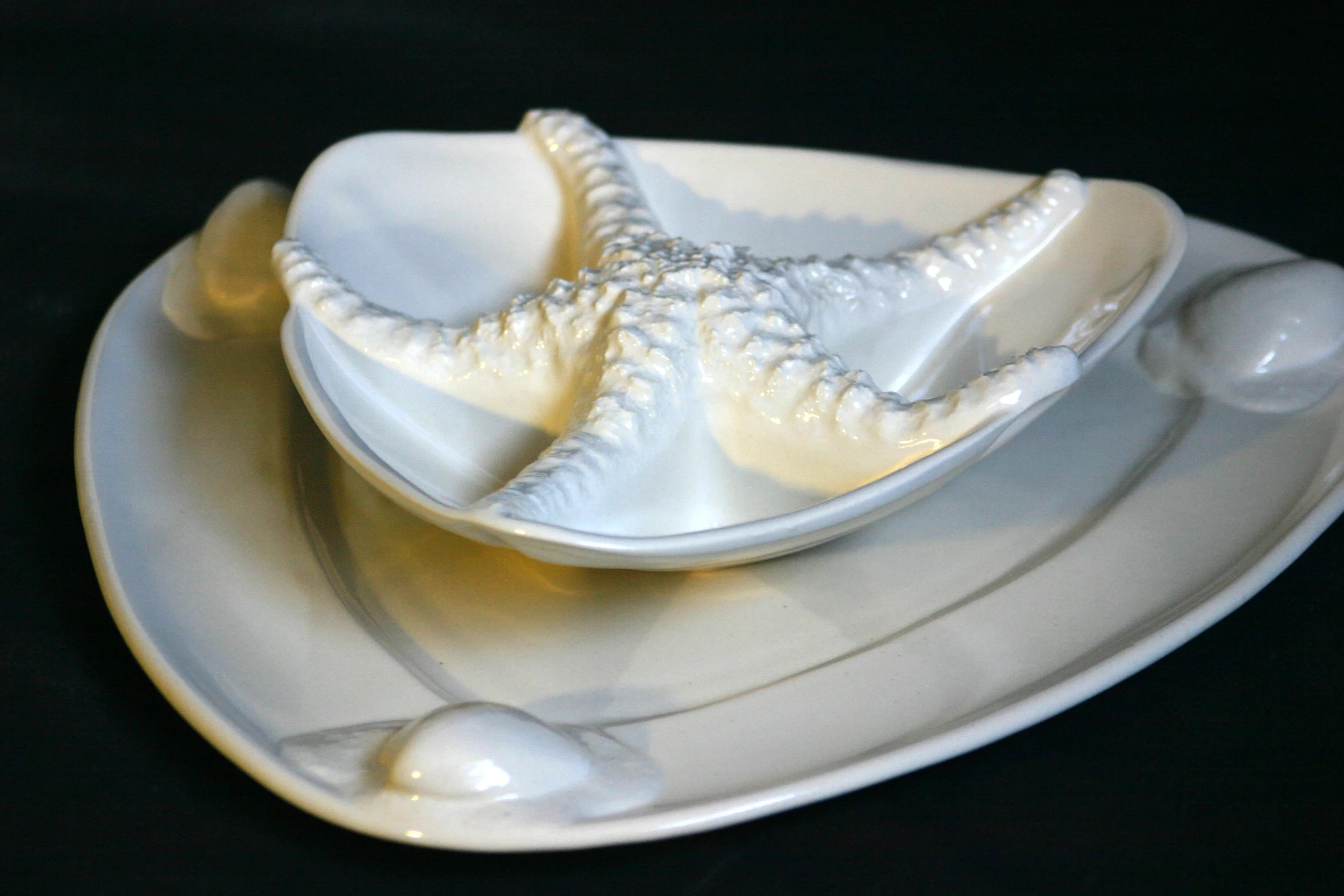 Starfish Bowl - Five Section Porcelain Condiment Server photo 3