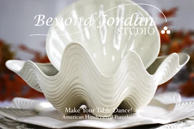Clam Shell Bowl - Handcrafted Porcelain Bowl