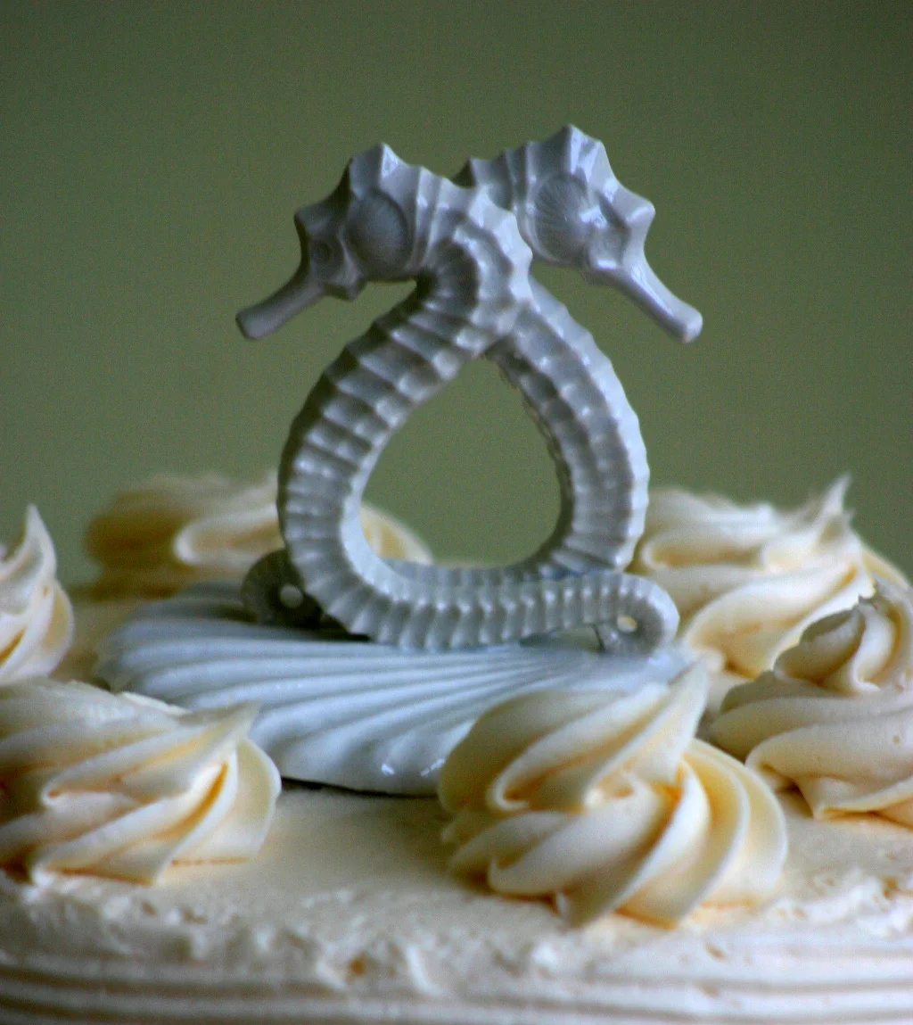 Porcelain Seahorse Cake Topper photo 2